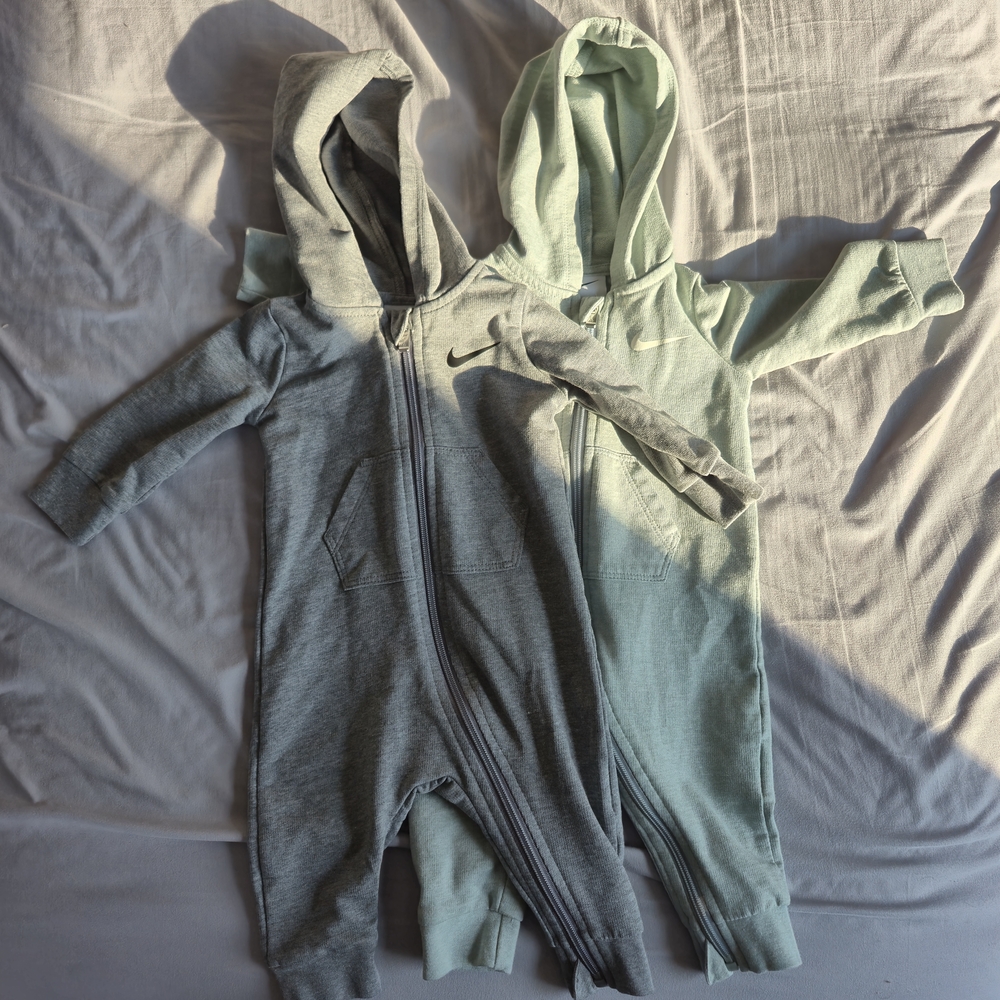 Nike Kids One Piece Set 6 Months- Gray and Mint